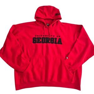 Pro Player Georgia Bulldogs Hoodie 2XL Red Embroidered NCAA Pullover Heavyweight